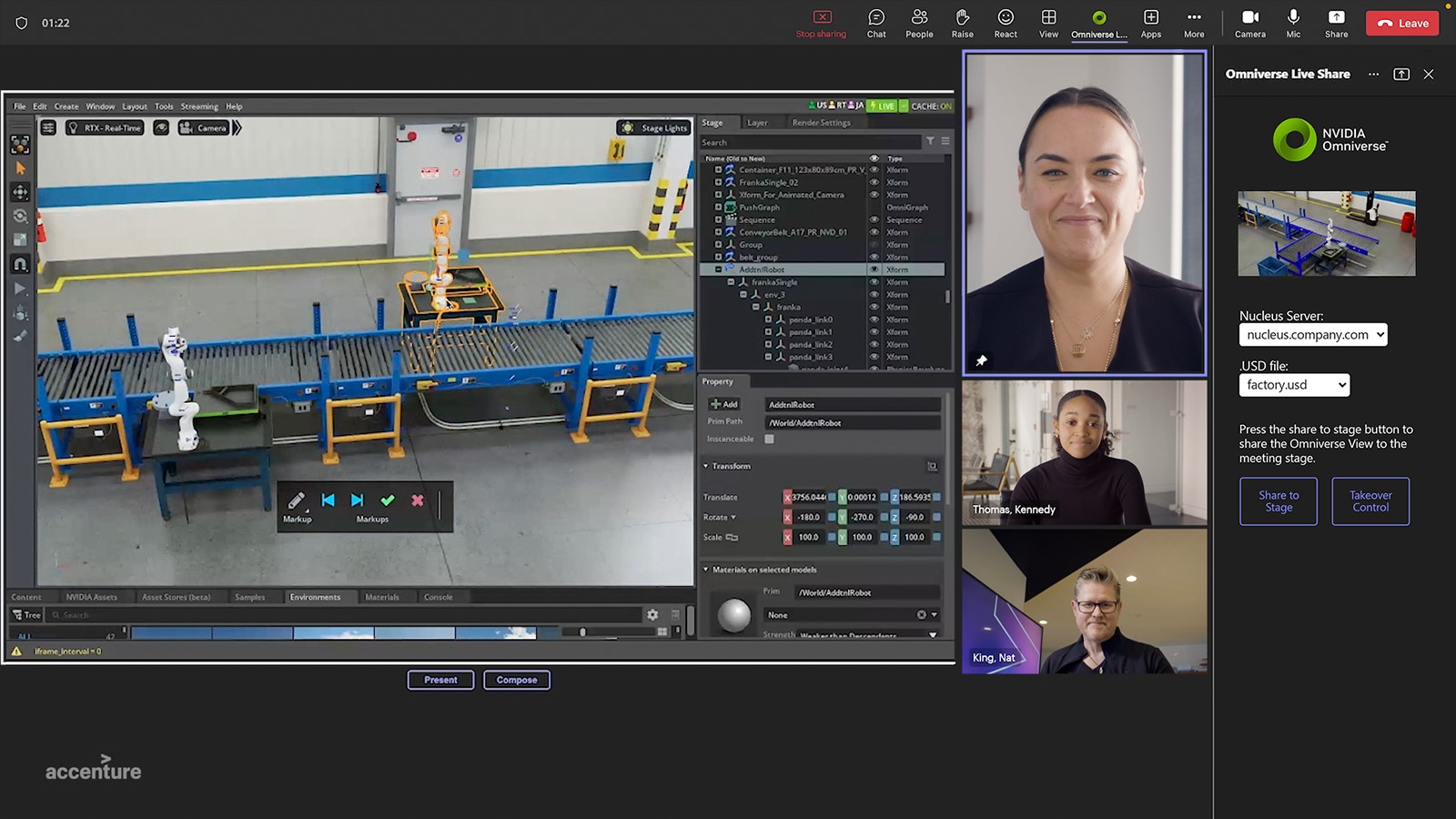 Omniverse integrated within Teams